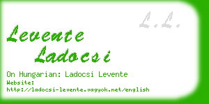 levente ladocsi business card